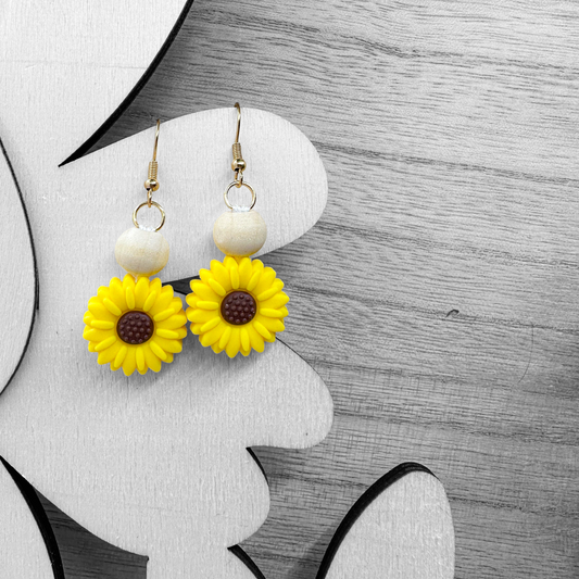 Sunflower Floral Earrings