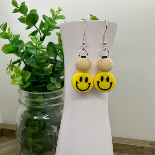 Yellow Smiley Face Earrings